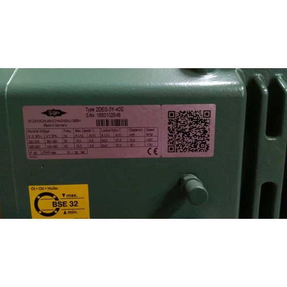 Máy Nén Bitzer model 2DES-3Y-40S Công suất 3 HP