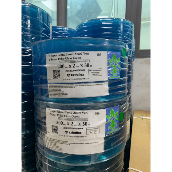 Màn nhựa PVC màu xanh trong REF106 - 3003 (loại trơn)